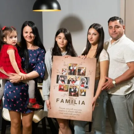 tablou canvas personalizat colaj familia - cu 9 fotografii