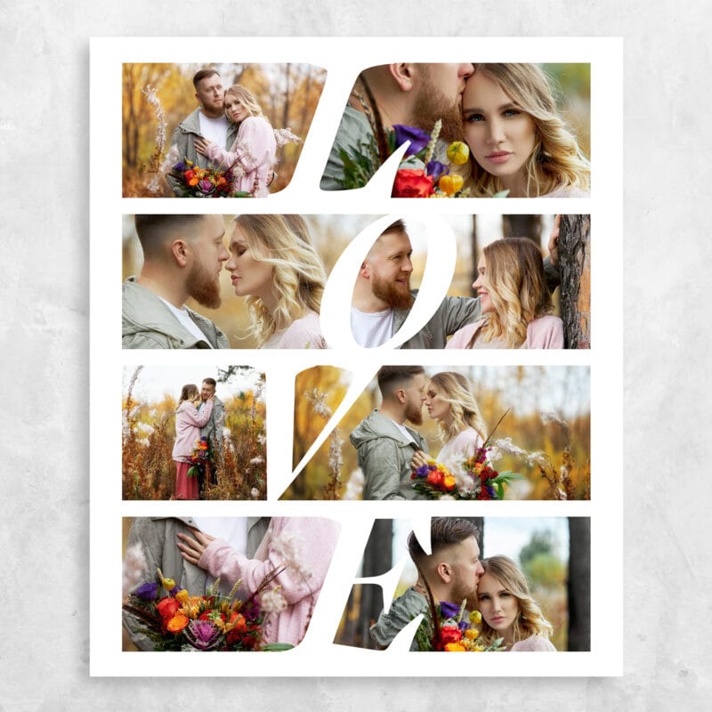 Tablou Canvas Personalizat Colaj 8 poze – LOVE