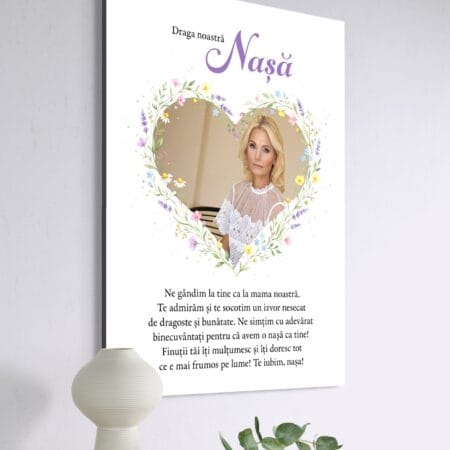 tablou canvas personalizat pentru nașă — cadou de mulțumire de la fini