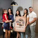 tablou canvas personalizat familia — colaj 9 poze în formă de copac