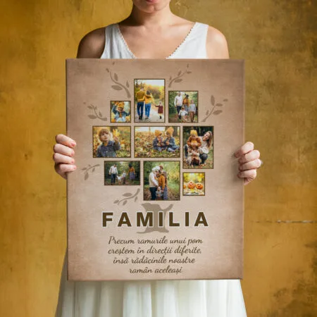 Tablou Canvas Personalizat Colaj Familia – cu 9 fotografii
