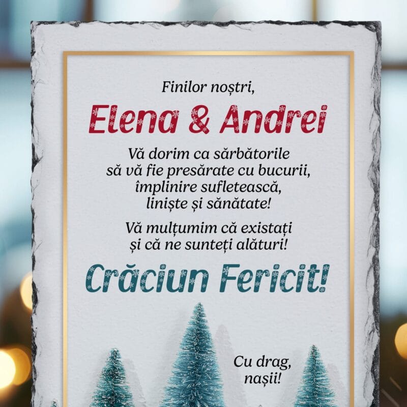 ardezie cadou pentru fini de craciun