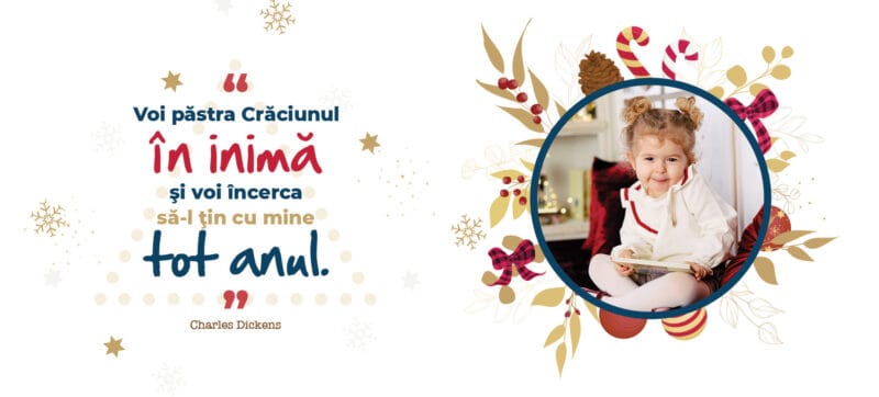 Cană personalizată pentru Crăciun cu o fotografie și text