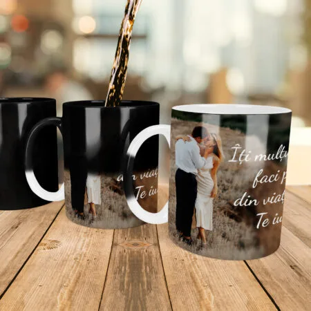 Cană termosensibilă „Îți mulțumesc”