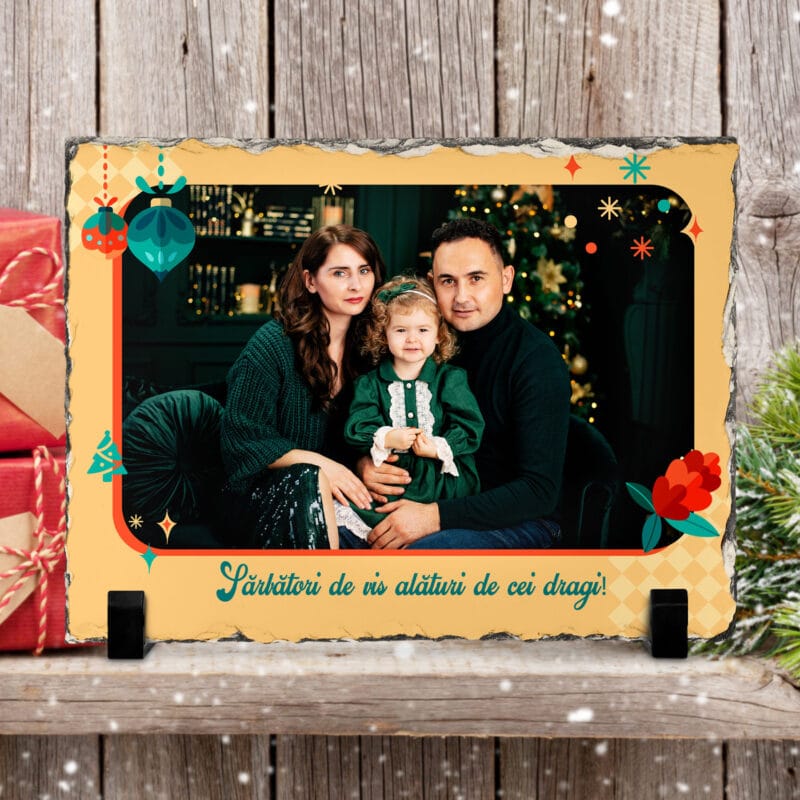 Piatră personalizată „Sărbători de vis”