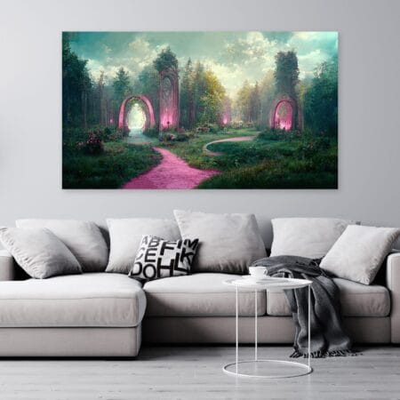 Tablou canvas decorativ ilustrație digitală „Destinații noi”