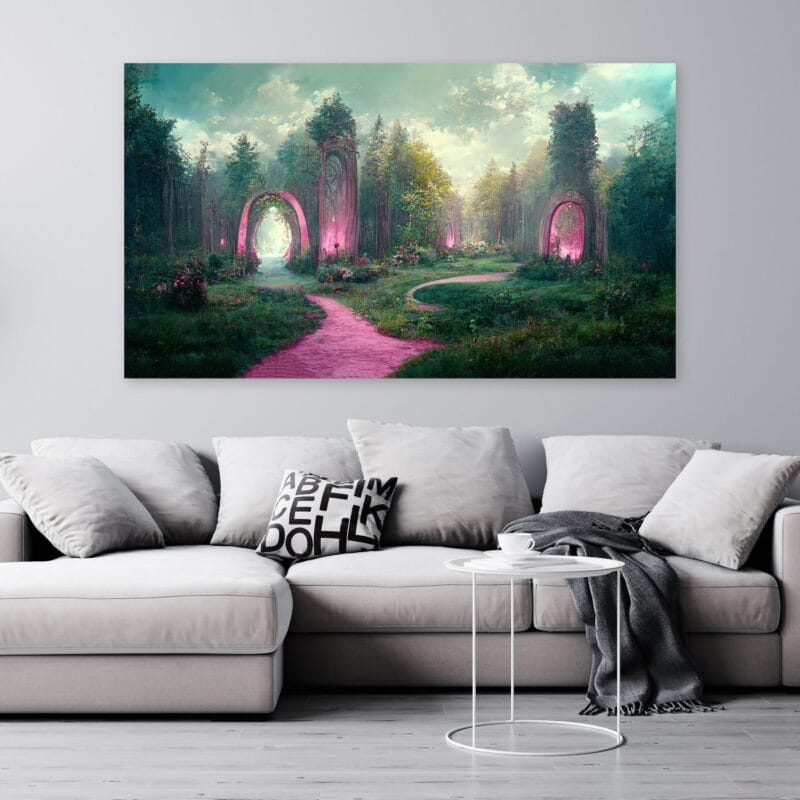 Tablou canvas decorativ ilustrație digitală „Destinații noi”