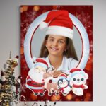 tablou canvas de crăciun personalizat pentru copii cu poză