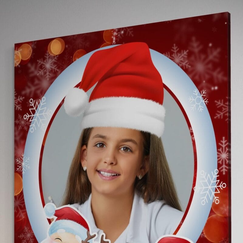 tablou canvas de crăciun personalizat pentru copii cu poză