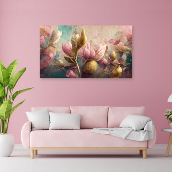 Tablou canvas decorativ Flori Retro Elegante