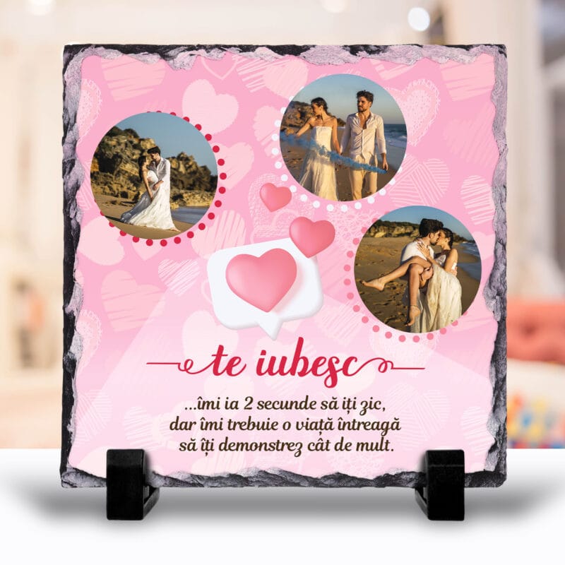 Piatră personalizată patrată „O viață întreagă”