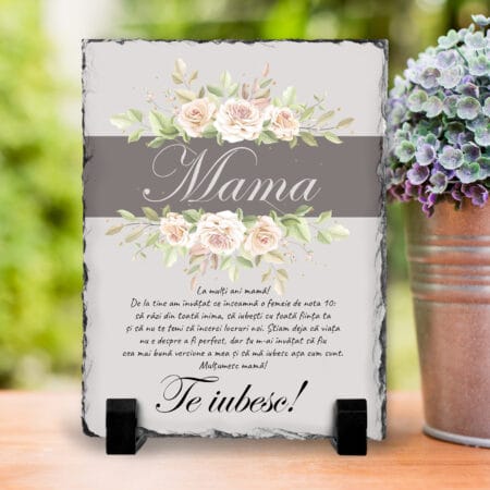 Ardezie Personalizată „Mama te iubesc”