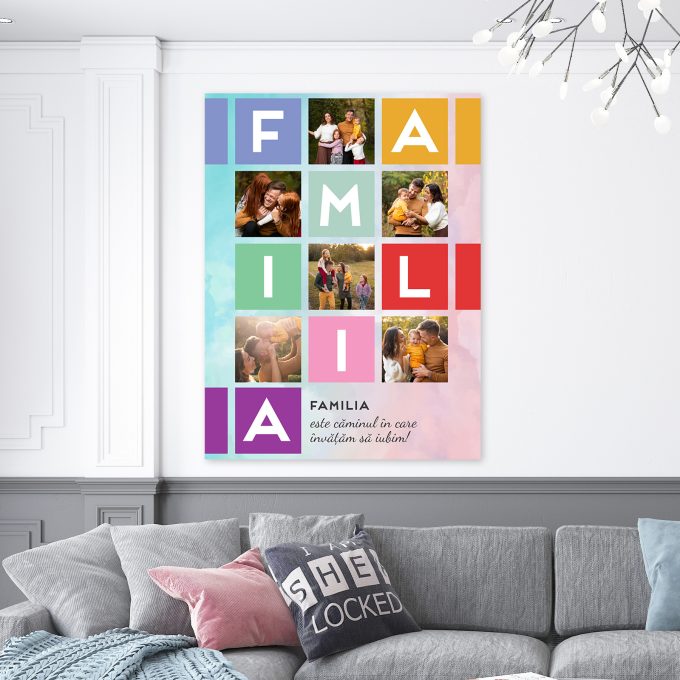 Tablou Canvas Personalizat Colaj Familia