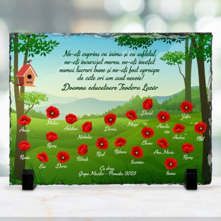 Ardezie Cadou Educatoare / Învățătoare – GRUPA MACILOR