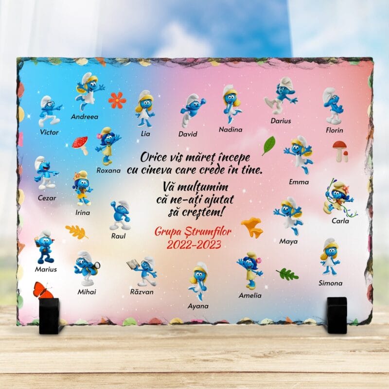 ardezie cadou educatoare / Învățătoare grupa strumfilor