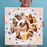 tablou canvas personalizat cu 7 fotografii - cercul dragostei