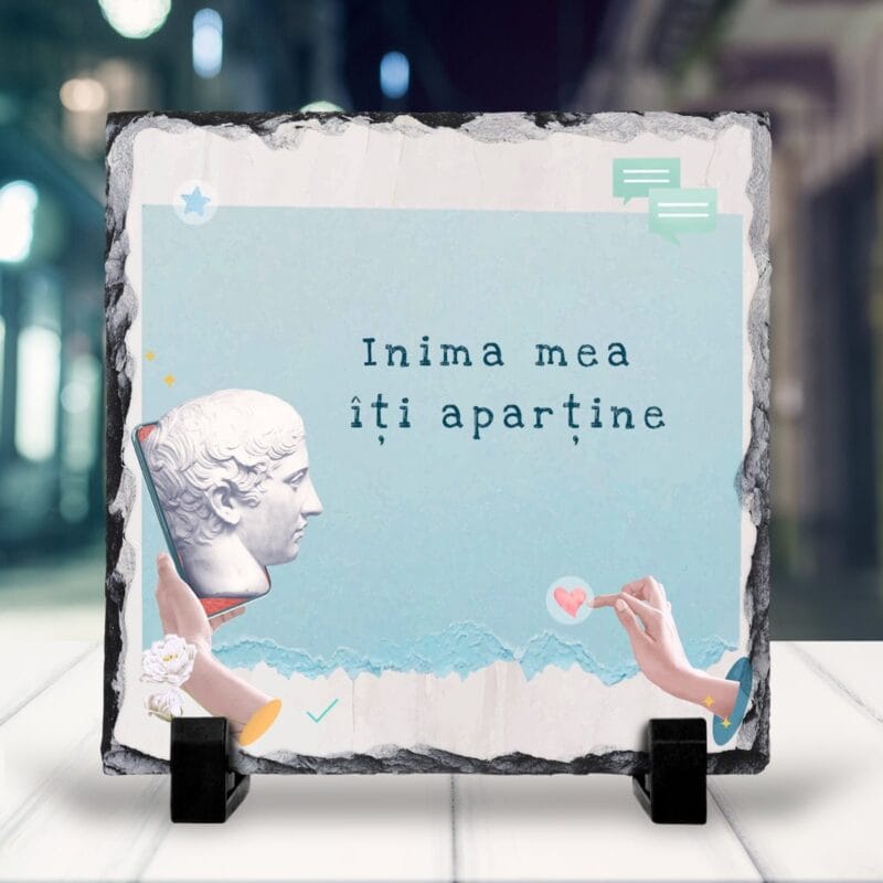 ardezie cu citate în stil neo-renascentist