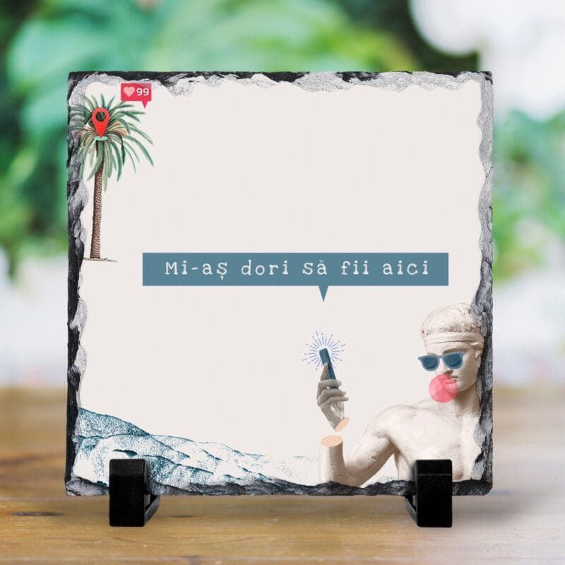 ardezie cu citate în stil neo-renascentist