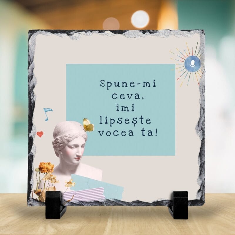 ardezie cu citate în stil neo-renascentist