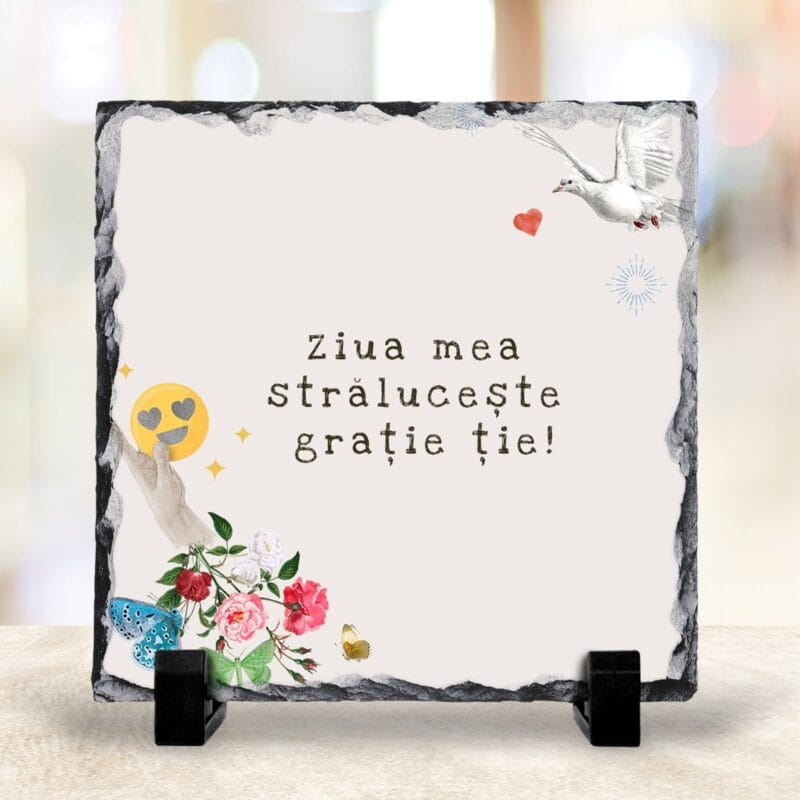 ardezie cu citate în stil neo-renascentist