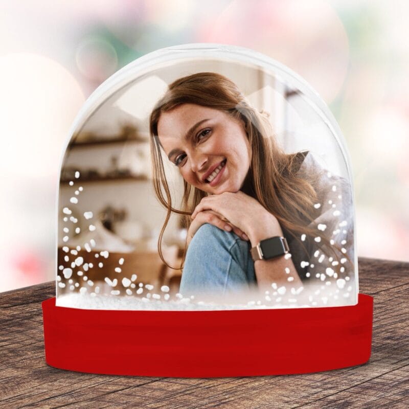 glob de birou personalizat cu zăpadă