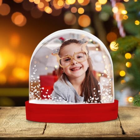 glob de birou personalizat cu zăpadă