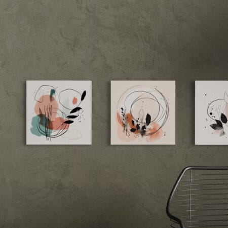 set 5 tablouri canvas pătrate abstracte