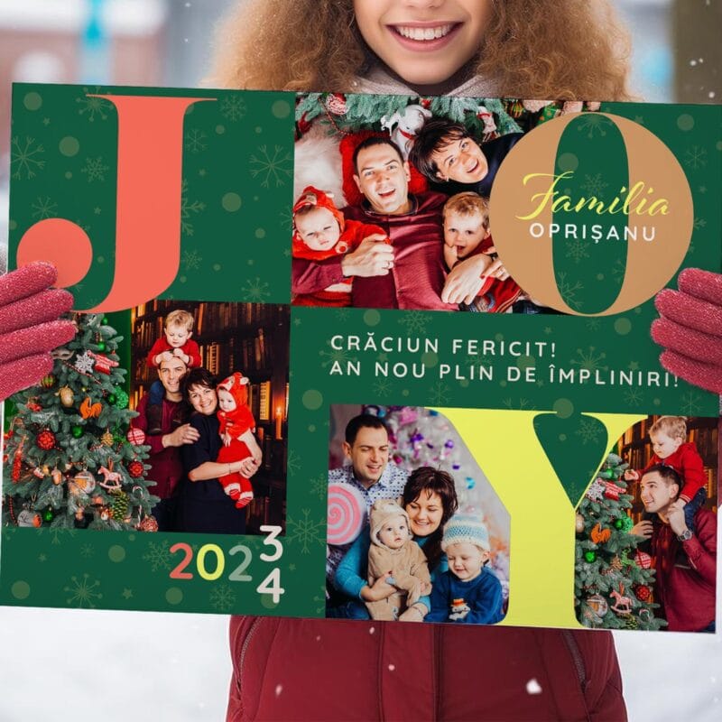 tablou canvas personalizat joy - sărbători de iarnă