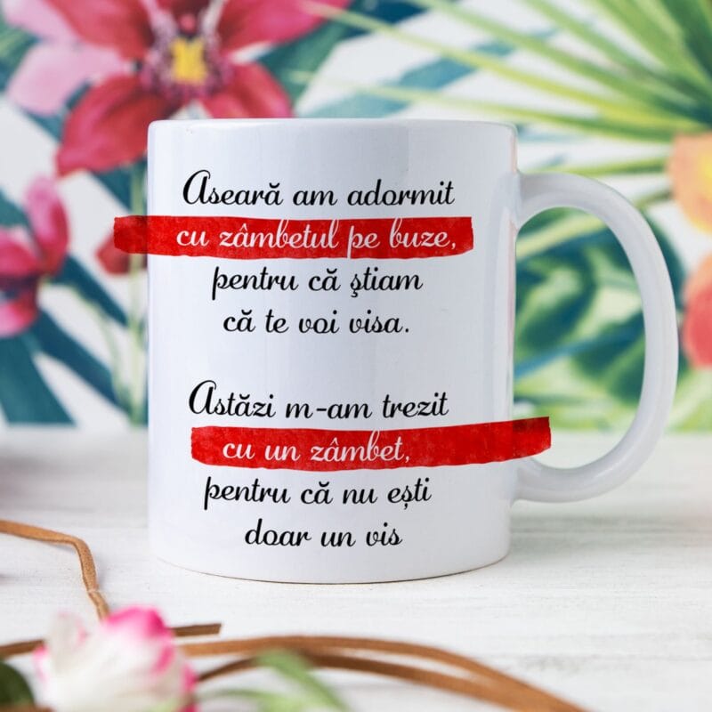 cană personalizată nu ești doar un vis