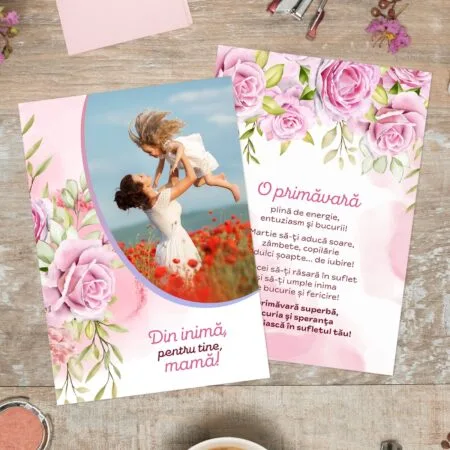 Felicitare Personalizată din Inimă pentru Mama
