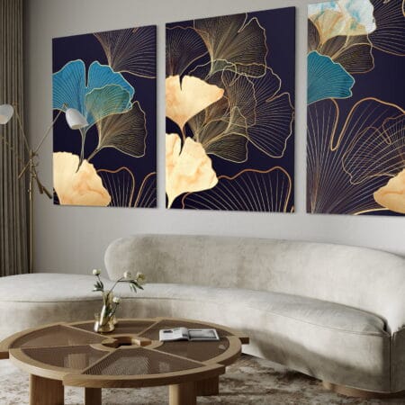 set tablouri canvas decorative ginkgo biloba
