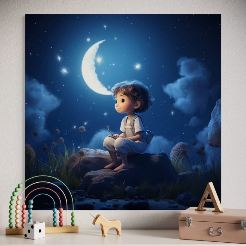 tablou decorativ pentru dormitorul băiețelului