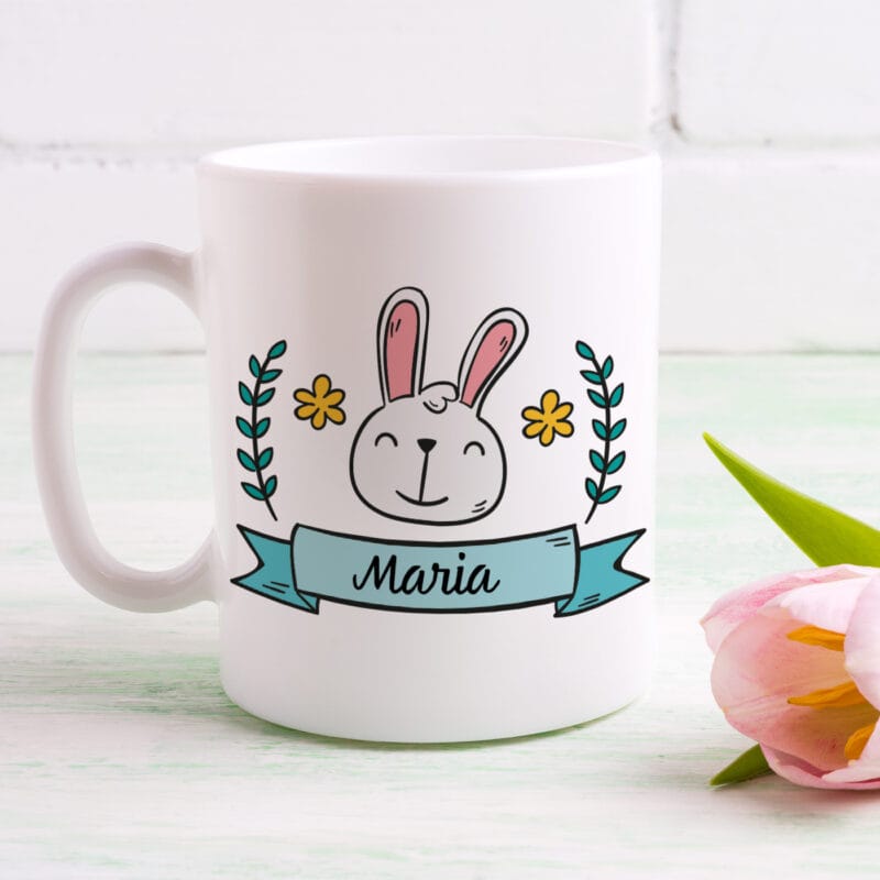 cană personalizată cu nume pentru paște