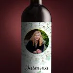 sticlă de vin personalizată cu nume și poză