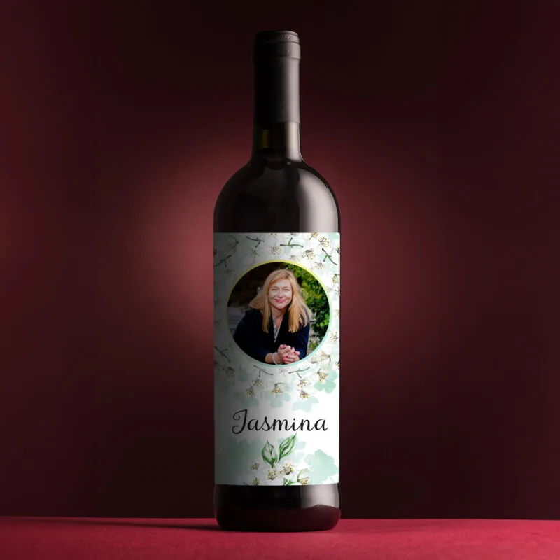 sticlă de vin personalizată cu poză și nume