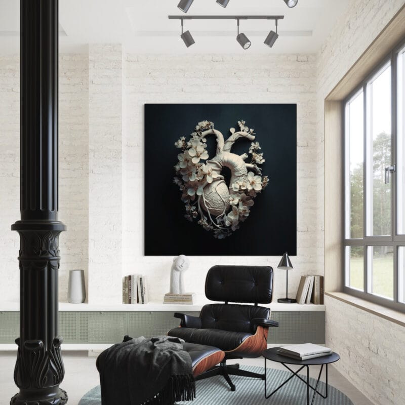 tablou canvas decorativ inima vieții