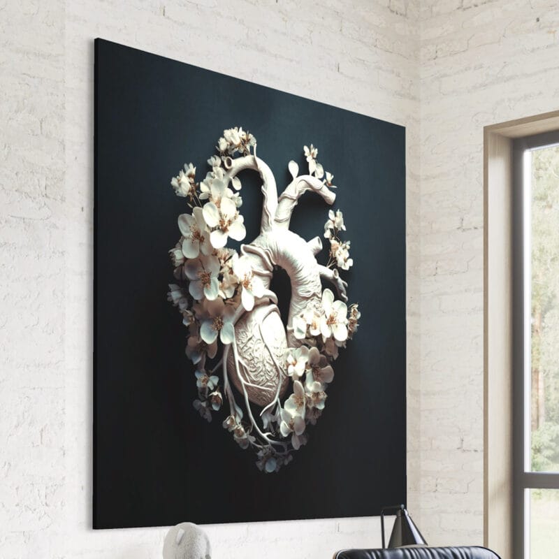 tablou canvas decorativ inima vieții