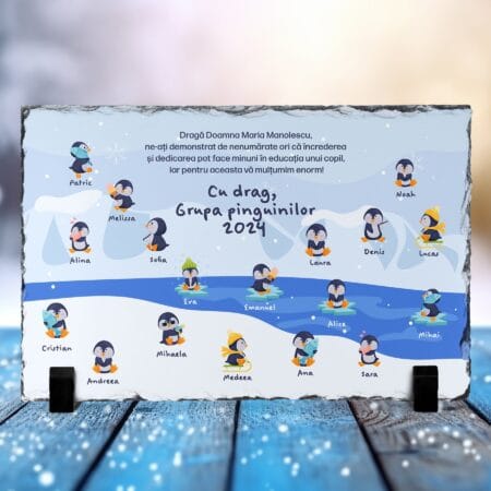 ardezie cadou Învățătoare sau educatoare grupa pinguinilor