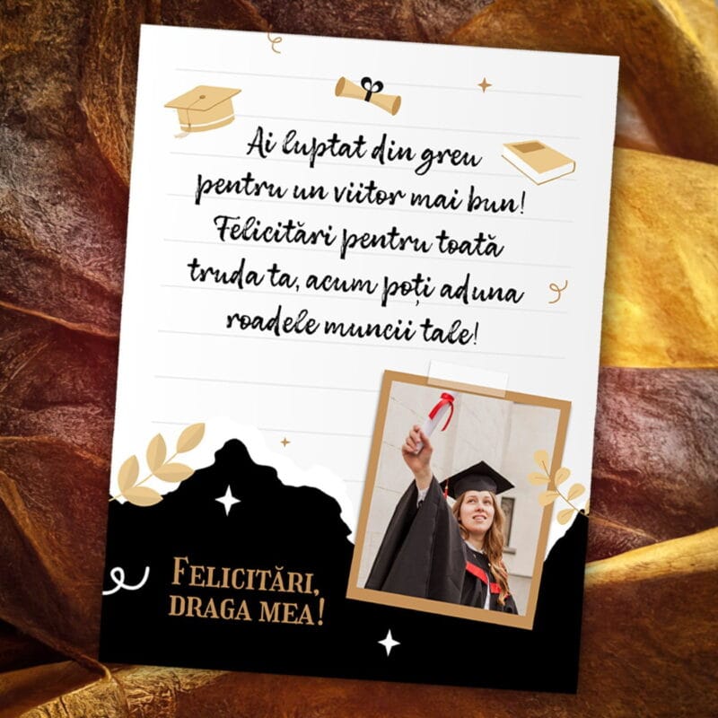 set personalizat cu fotografii pentru absolvirea facultății