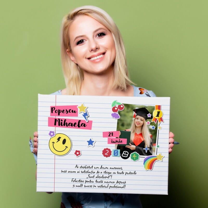 tablou canvas personalizat pentru absolvent