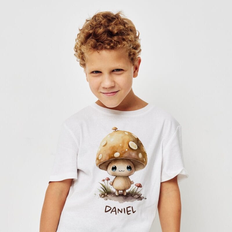 tricou personalizat pentru copii cu ciupercuța isteață