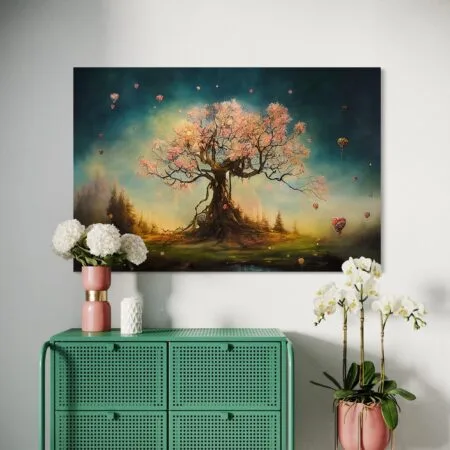 tablou canvas decorativ copacul dorințelor