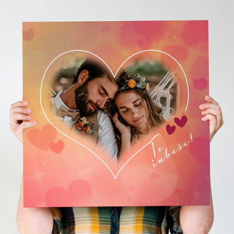 tablou canvas personalizat iubesc