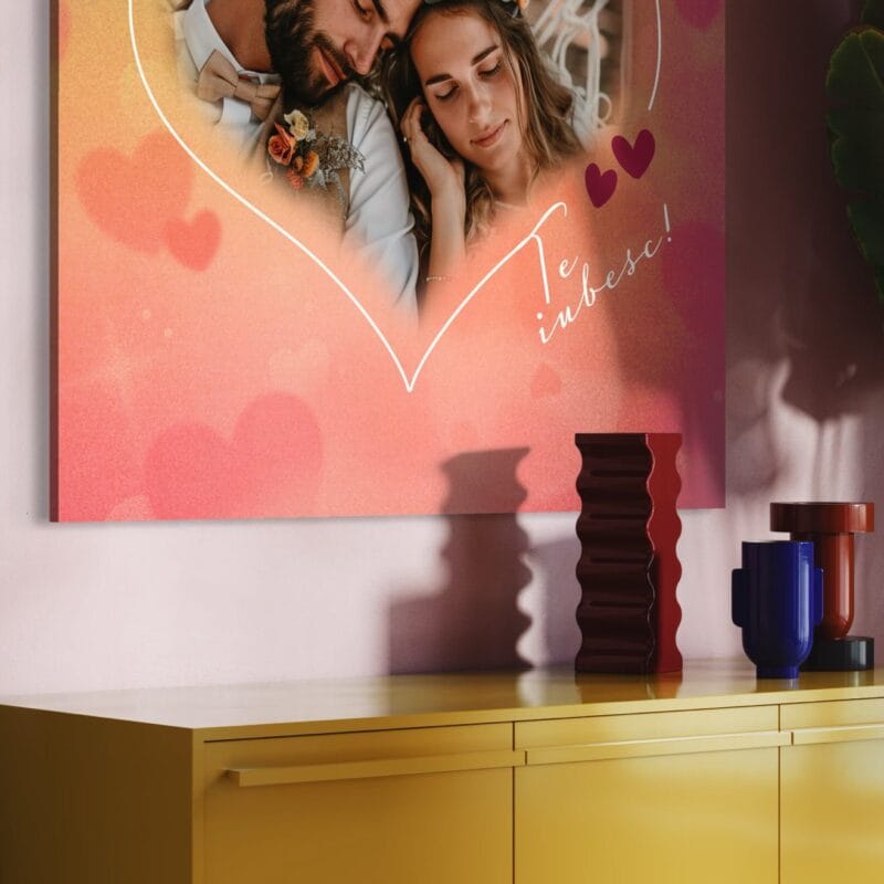 tablou canvas personalizat iubesc