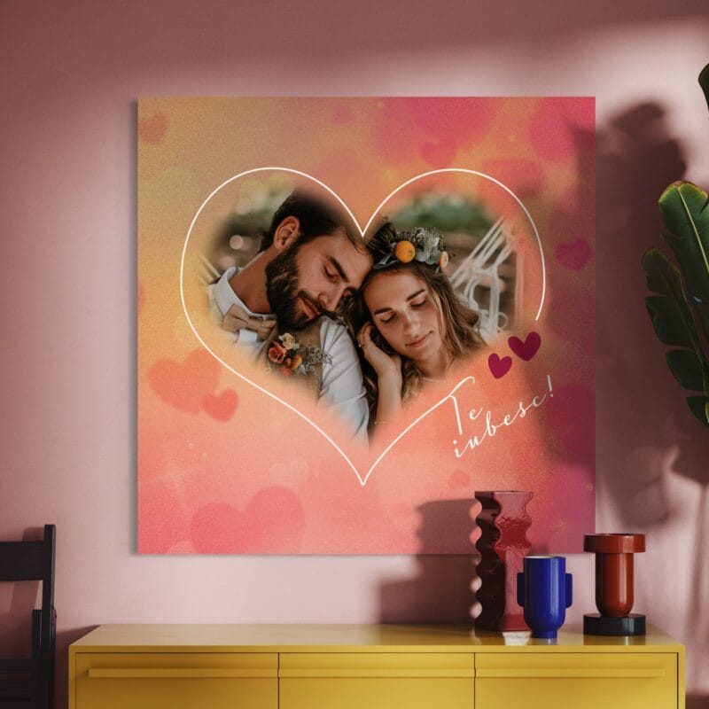 tablou canvas personalizat iubesc