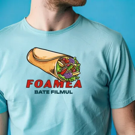 tricou personalizat foamea bate filmul