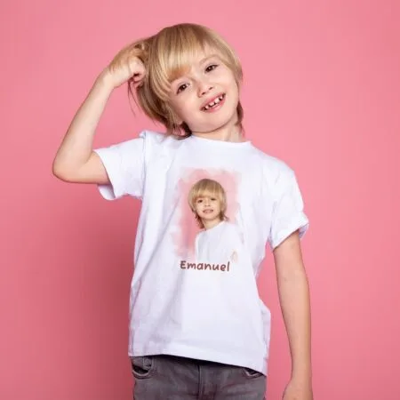 Tricou Personalizat pentru Copii cu Nume și Poză