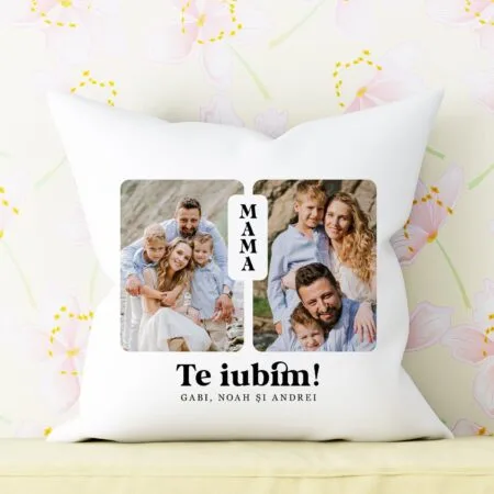 pernă personalizată mama te iubim