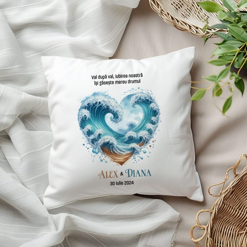 pernă personalizată val după val