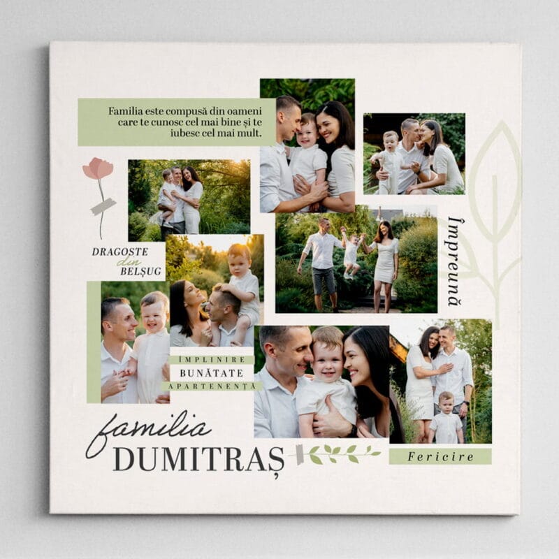 tablou canvas personalizat colaj familia Împreună